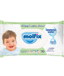دستمال مرطوب کودک مولفیکس مدل ایزوتونیک بسته 70 عددی