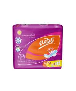 نوار بهداشتی روز تافته مدل Ultra thin daily use، سایز L با ضخامت خیلی نازک، لایه رویی مشبک با جذب خیلی زیاد، بسته 7 عددی، پهن و بالدار، دارای بسته‌بندی تکی
