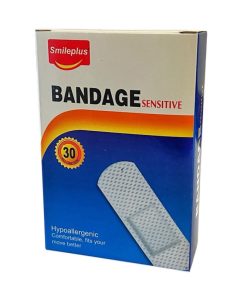 چسب زخم اسمایل پلاس مدل SENSITIVE کد 8276 بسته 30 عددی