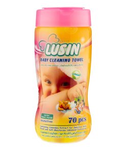 دستمال مرطوب کرم دار کودک لوسین مدل معطر بسته 70 عددی