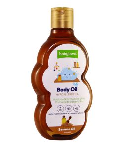 روغن نرم کننده بدن کودک بیبی لند مدل sesame oil حجم 200 میلی لیتر
