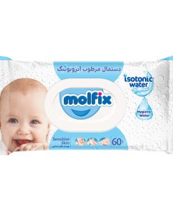 دستمال مرطوب کودک مولفیکس مدل ایزوتونیک بسته 60 عددی