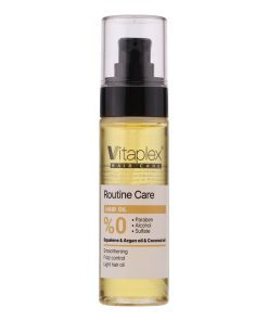 روغن نرم‌کننده و درخشان‌کننده مو ویتاپلکس مدل Routine Care حاوی روغن آرگان، مناسب موهای خشک و آسیب‌دیده، حجم 50 میلی‌لیتر، تقویت‌کننده، آبرسان و کنترل‌کننده وز مو
