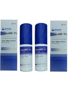 محلول تقویت کننده مو بهوزان مدل ماینوکسیدیل 5 درصد حجم 60 میلی لیتر بسته 2 عددی